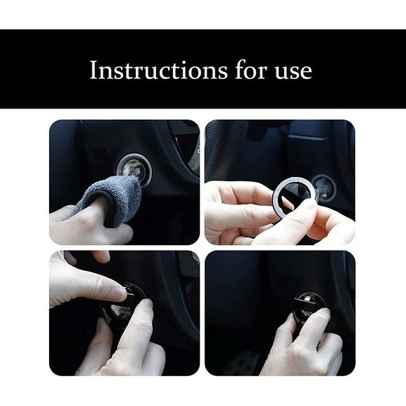 Engine Start/Stop Button Cover for Civic CRV XRV Challenger Charger (Bla… - Picture 6 of 7